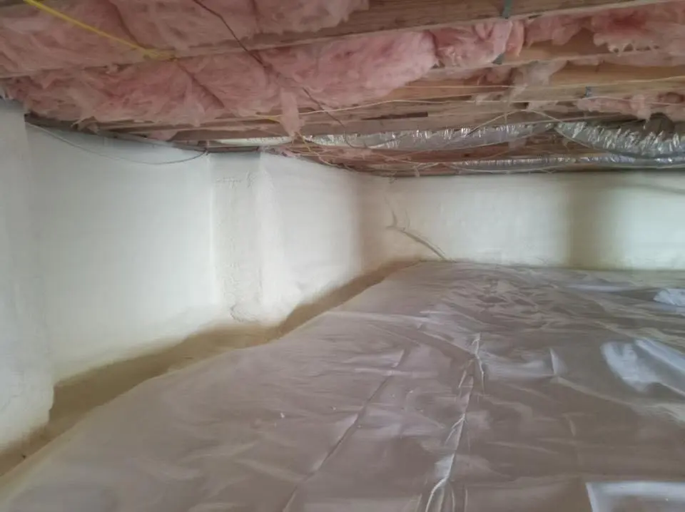 Crawl space encapsulation with closed-cell spray foam for Spray Foam Roofing in Ward