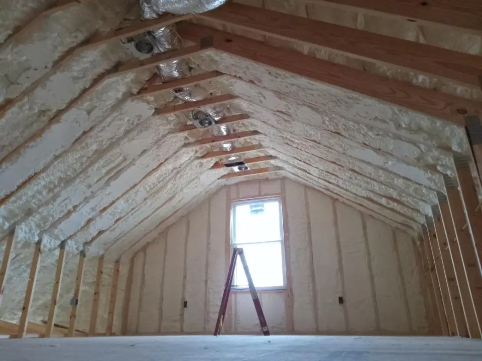 Spray foam roofing application for Crawl Space Insulation project in Ward